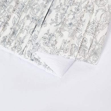 Modern Heirloom Floral Toile Comforter Set with Shams