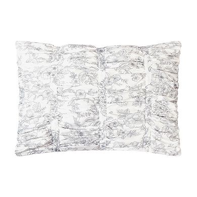 Modern Heirloom Floral Toile Comforter Set with Shams