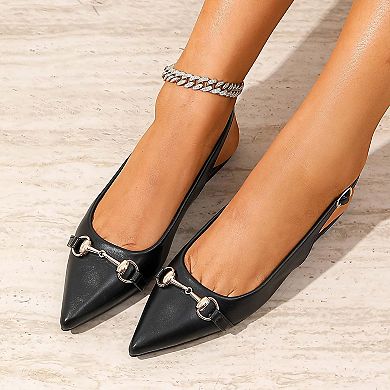 Rio Slingback Flats with Gold-Tone Bit