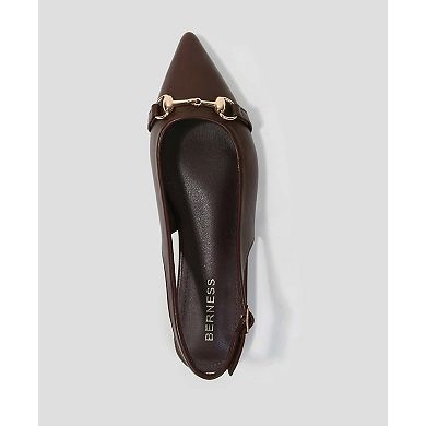 Berness Rio02 Slingback Flats with Gold-Tone Bit