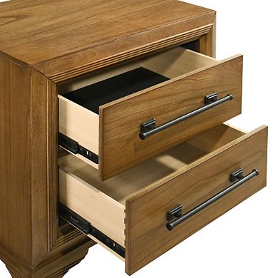 New Classic Furniture Talcott Wood 2-Drawer Nightstand