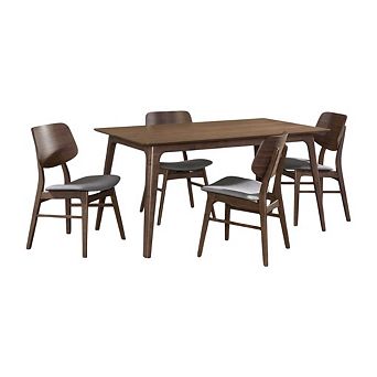 New Classic Furniture Oscar 5 pc Wood Dining Table Set