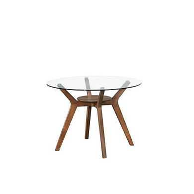 New Classic Furniture Oscar Wood Dining Table with Glass Top
