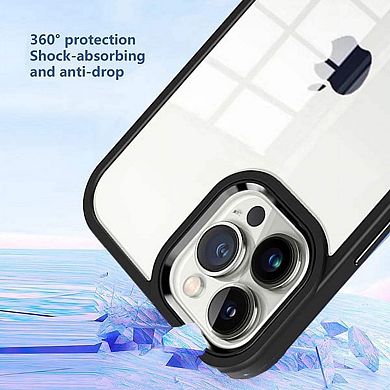 Entronix Clear Back Case for iPhone - Impact Resistant Chrome Frame