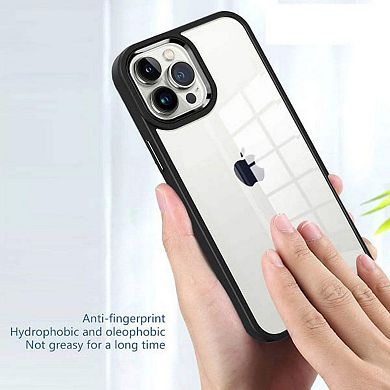 Entronix Clear Back Case for iPhone - Impact Resistant Chrome Frame