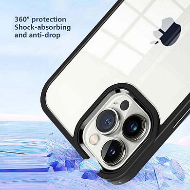 Entronix Clear Back Case for iPhone - Impact Resistant Chrome Frame