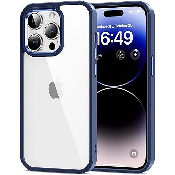 Entronix Clear Back Case for iPhone - Impact Resistant Chrome Frame