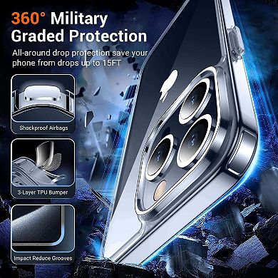 Entronix Bundle for iPhone - TPU Clear Case with 2 Screen Protectors & 2 Camera Lens Protectors