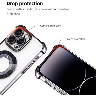 Entronix Magnetic Case for iPhone - Clear Back Luxury Glossy Gripstand