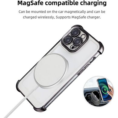Entronix Magnetic Case for iPhone - Clear Back Luxury Glossy Gripstand