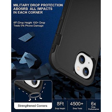 Entronix Bundle for iPhone - Heavy Duty triple-layer Protection case with 2 Screen Protectors