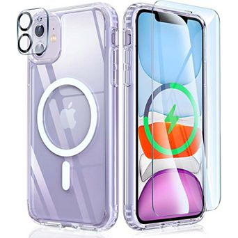 Entronix Bundle for iPhone - Magnetic Clear Case with 1 Screen Protector & 1 Camera Lens Protector
