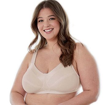 Bestform Satin Trim Wireless Cotton Bra with Unlined Cups-5006715