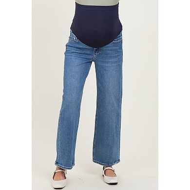 Maternity Ankle Wide Leg Maternity Jeans