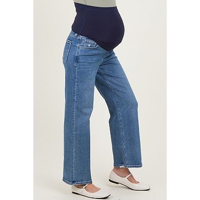 Maternity Ankle Wide Leg Maternity Jeans