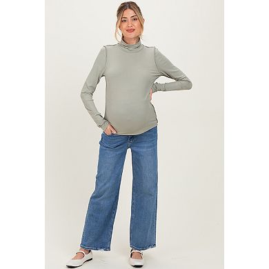 Maternity Ankle Wide Leg Maternity Jeans