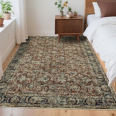 Washable Rug -Rugs for Living Room Vintage Bedroom Rug