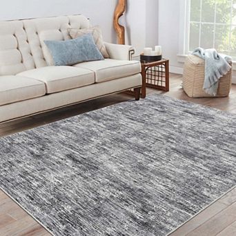 Modern Abstract Area Rug Machine Washable Soft Non-Slip Low Pile Rugs for Living Room Playroom