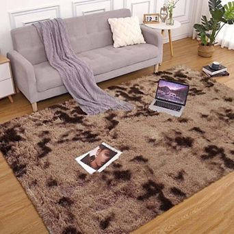 Fluffy Shaggy Washable Area Rug-Thick Soft Non-Slip Cozy Mat for Bedroom Nursery Living Room Home