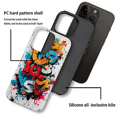 Smartphone Case for iPhone - 2-Layer Durable Smartphone Protection Case - Graffiti Riot