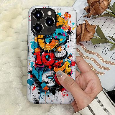 Smartphone Case for iPhone - 2-Layer Durable Smartphone Protection Case - Graffiti Riot