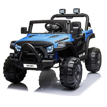 12V Ride On Car, Ride On Toy w/Parent Remote, Spring Suspension, Bluetooth, Music & Horn, LED Light