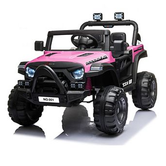12V Ride On Car, Ride On Toy w/Parent Remote, Spring Suspension, Bluetooth, Music & Horn, LED Light