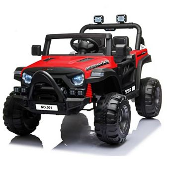 12V Ride On Car, Ride On Toy w/Parent Remote, Spring Suspension, Bluetooth, Music & Horn, LED Light