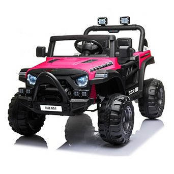 12V Ride On Car, Ride On Toy w/Parent Remote, Spring Suspension, Bluetooth, Music & Horn, LED Light