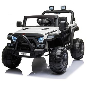 12V Ride On Car, Ride On Toy w/Parent Remote, Spring Suspension, Bluetooth, Music & Horn, LED Light