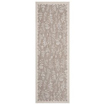 Washable Rugs 2x6 Runner Rug, Modern Floral,, Non Slip, Low Pile, Soft Stain, for Laundry Hallway