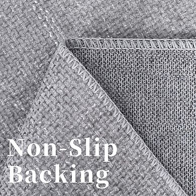 Modern Solid Washable Area Rug-Non-Slip Soft Low Pile Accent Carpet for Living Room Bedroom Home