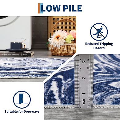 ANIXOL Washable Abstract Geometric Area Rug