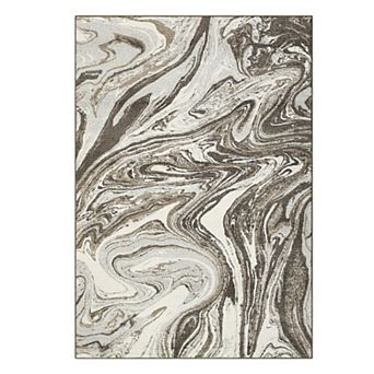 ANIXOL Washable Abstract Geometric Area Rug