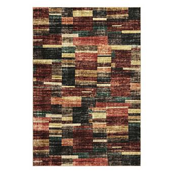 Washable Rug Living Room Rug Modern Geometric Patchwork Rugs