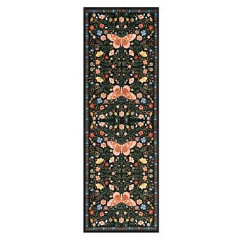 Washable Rug Farmhouse Living Room Rug with Non Slip TPR Backing