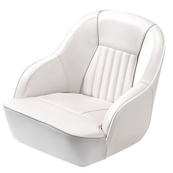 Captain Bucket Seat, Marine Vinyl Boat Chair with Thickened Sponge Padding & Ergonomic Backrest