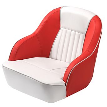 Captain Bucket Seat, Marine Vinyl Boat Chair with Thickened Sponge Padding & Ergonomic Backrest