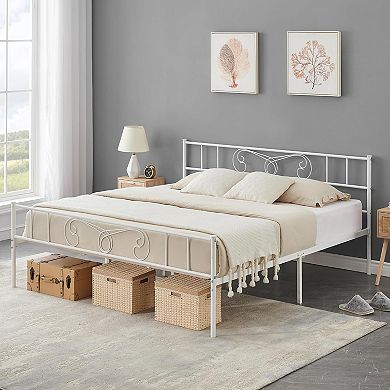 Bed Frames with Headboard and Footboard 12.2 in Under Bed Storage