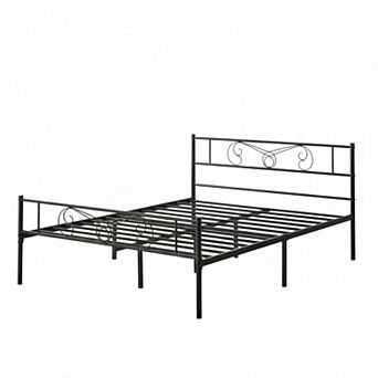 Bed Frames with Headboard and Footboard 12.2 in Under Bed Storage
