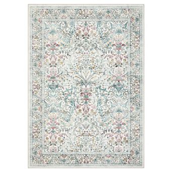 Washable Floral Large Rug Boho Rugs for Living Room Soft Bedroom Carpet