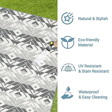 Waterproof Modern Print Indoor Outdoor Area Rug-Non-Slip Stain ...