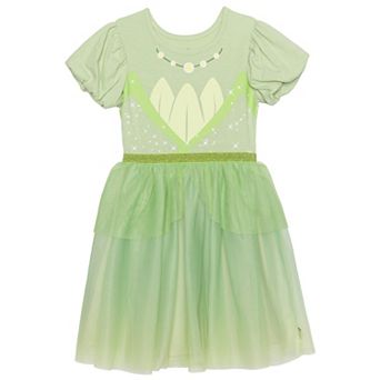 Girls 4-12 Disney’s Tiana Short Sleeve Dress
