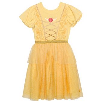 Girls 4-12 Disney's Belle Short Sleeve Cosplay Dress
