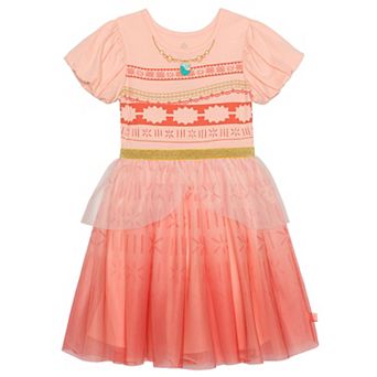 Girls 4-12 Disney’s Moana Short Sleeve Dress