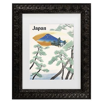 Trademark Fine Art Vintage Travel Poster 1930s Japanese Government Railways Framed Art