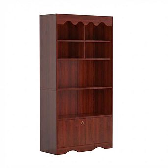 Modern Bookcase with Doors Storage Organizer Shelf Display Shelves