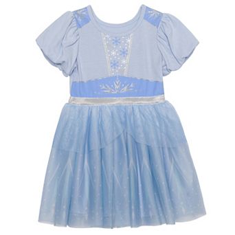 Baby & Toddler Girls Disney’s Elsa Short Sleeve Cosplay Dress
