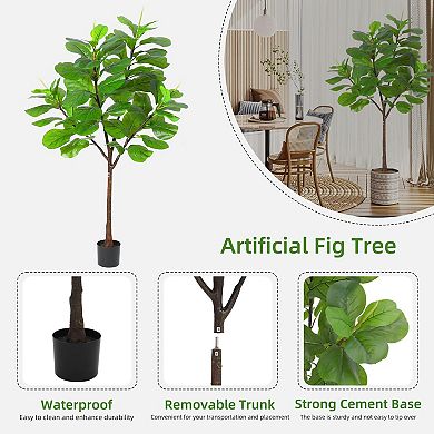 Artificial Fiddle Leaf Fig Tree 5.8ft Tall with 65 Decorative Leaves