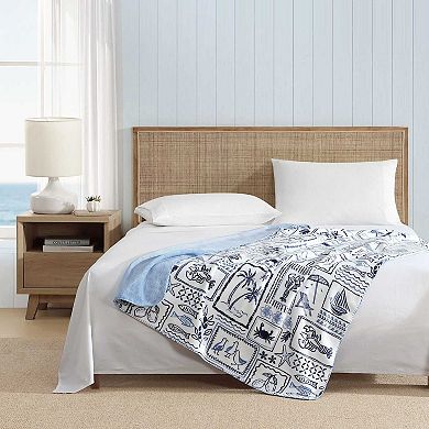 Nautica Beach Collage Throw Blanket